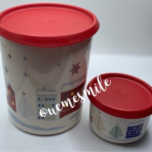 Tupperware Christmas Village Canister Set - Picture 8 of 15